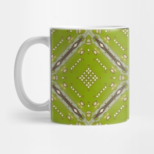 Lime Green Background with Maroon Diamond Pattern - WelshDesignsTP003 Mug